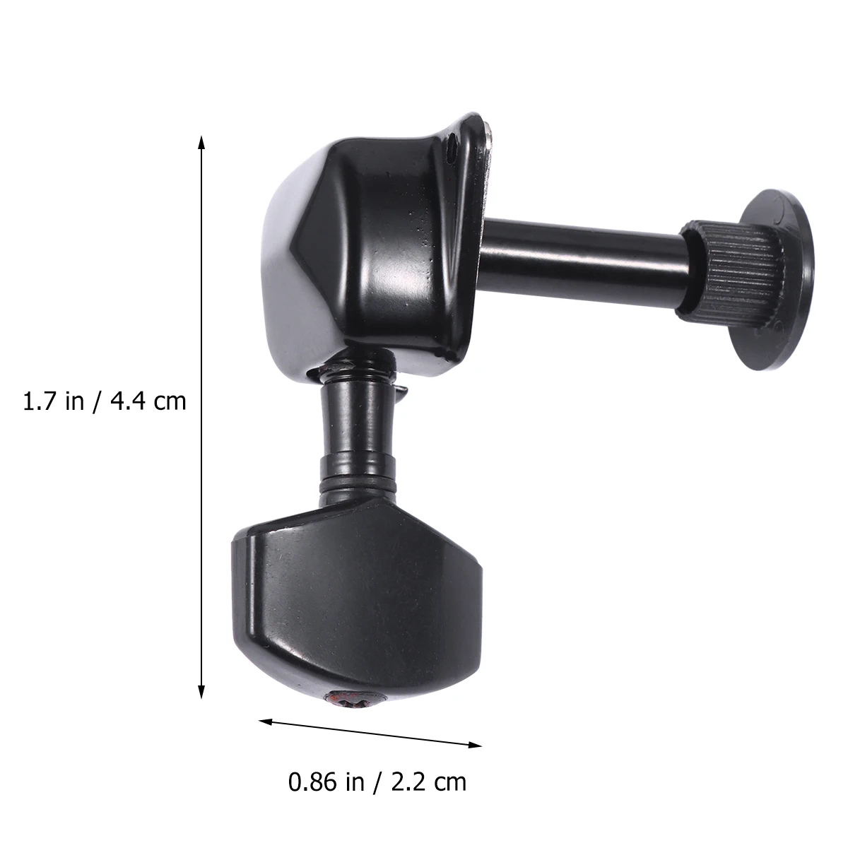 

6pcs Mini Square Head Semi-closed Vintage Style Guitar Machine Heads 3R3L Tuning Pegs for Guitar Bass (Black)