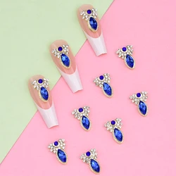 10pcs Crystal Rhinestone Bling 3d Nail Charms Luxury Long Nail Decoration Jewelry for Creative Nails Design DIY Craft NJ23922-8