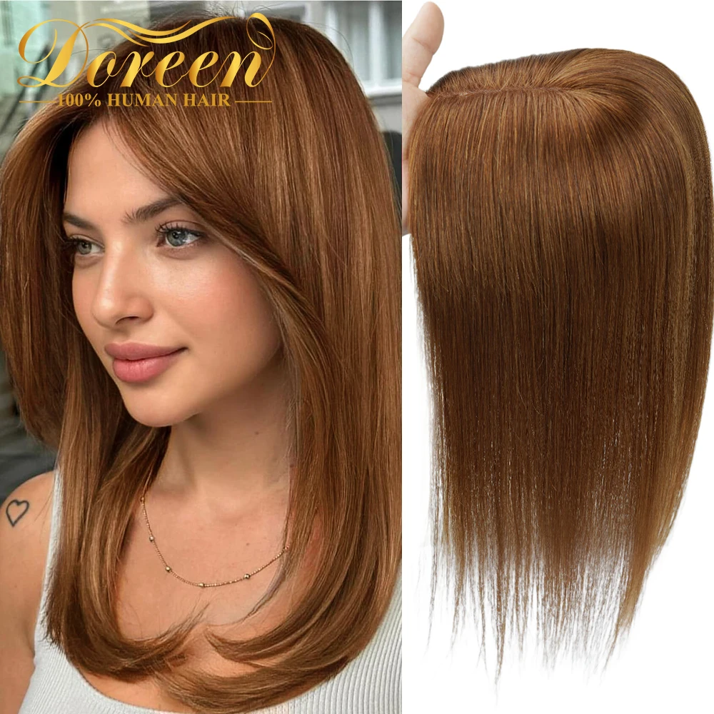 

Doreen 16 дюймов 13*15 см Топперы Тонкий моносетчатый топпер для волос Медь Имбирь Коричневый Настоящие натуральные человеческие волосы Топпер для женщин Тонкие волосы