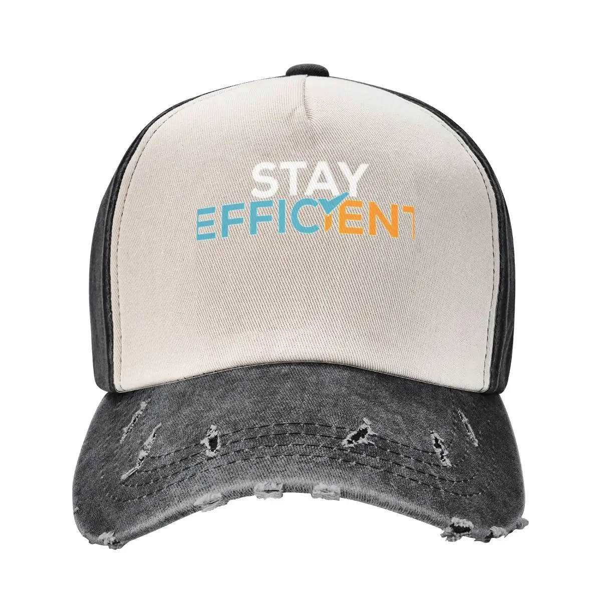 FICSIT Stay Efficient Motto Baseball Cap Big Size Hat Rave Trucker Hats For Men Women's