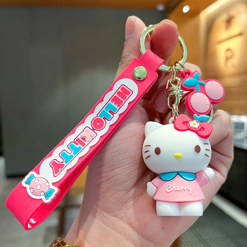 Sanrio Hallo Kitty Süßigkeiten Schlüssel bund Kawaii meine Melodie Kuromi Puppe Schlüssel ring Kinder Spielzeug niedlichen Cinna moroll Schlüssel anhänger Geburtstags geschenke