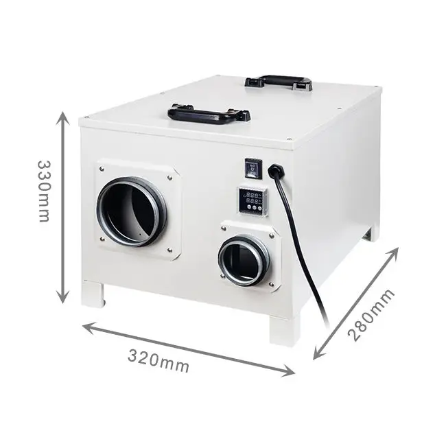 Popular Large Capacity Ceiling Mounted Dehumidifier Warehouse Portable Rotor Desiccant  Dehumidifier