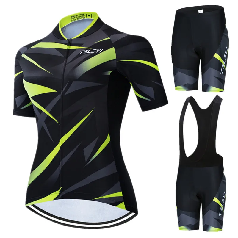 

Pro Women's Cycling Jersey Set Summer Bike Outfits Female Anti-UV Bicycle Clothing Suit Mountain Road Cycling Kit Biking Clothes