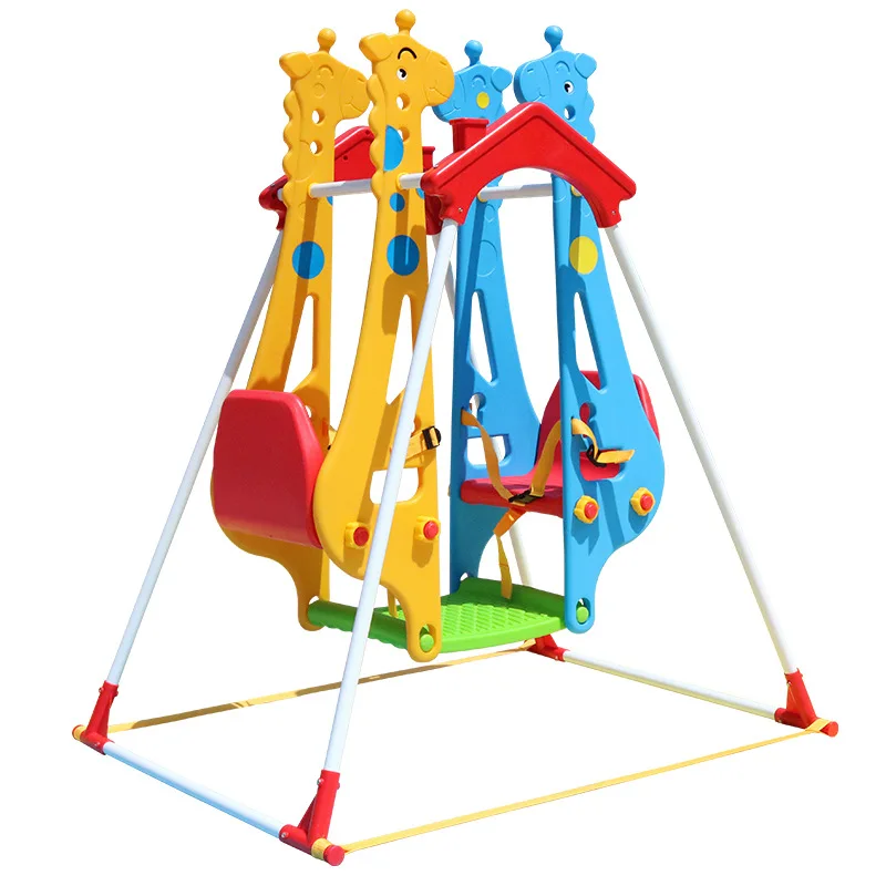 Kindergarten outdoor single and double swing shelf, children's and baby's home indoor thickened swing