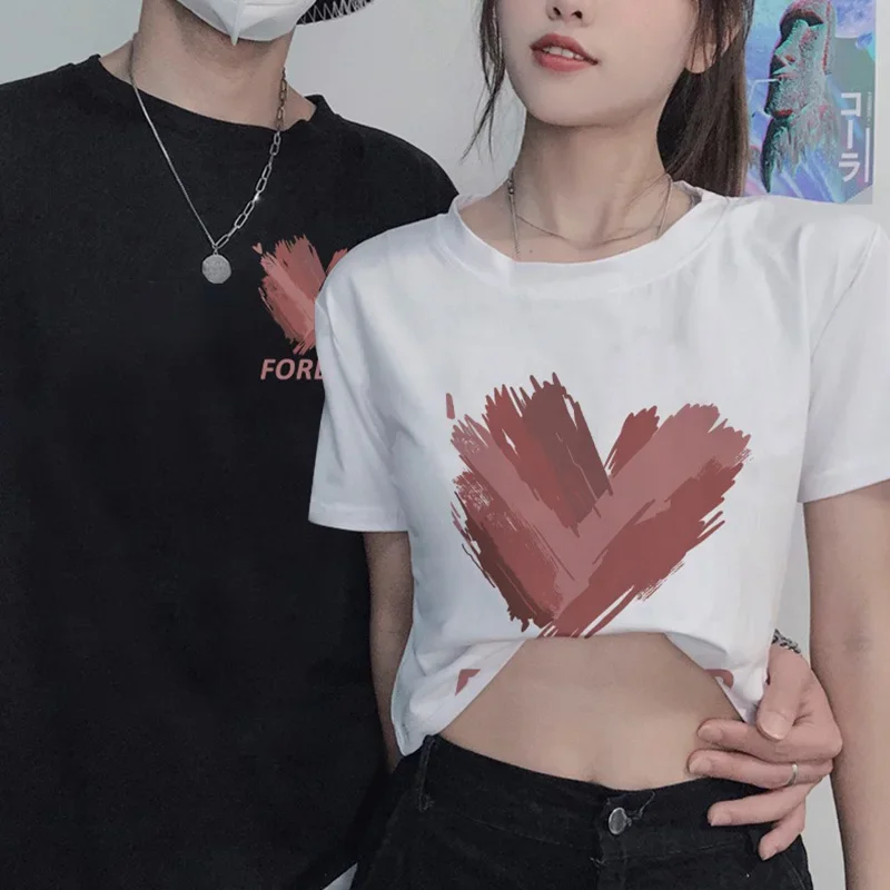 Couple Shirts T Shirts Boyfriend Girlfriend Wife Tshirt Summer Casual Tops Clothes Short Sleeve Tshirt for Lover Gift