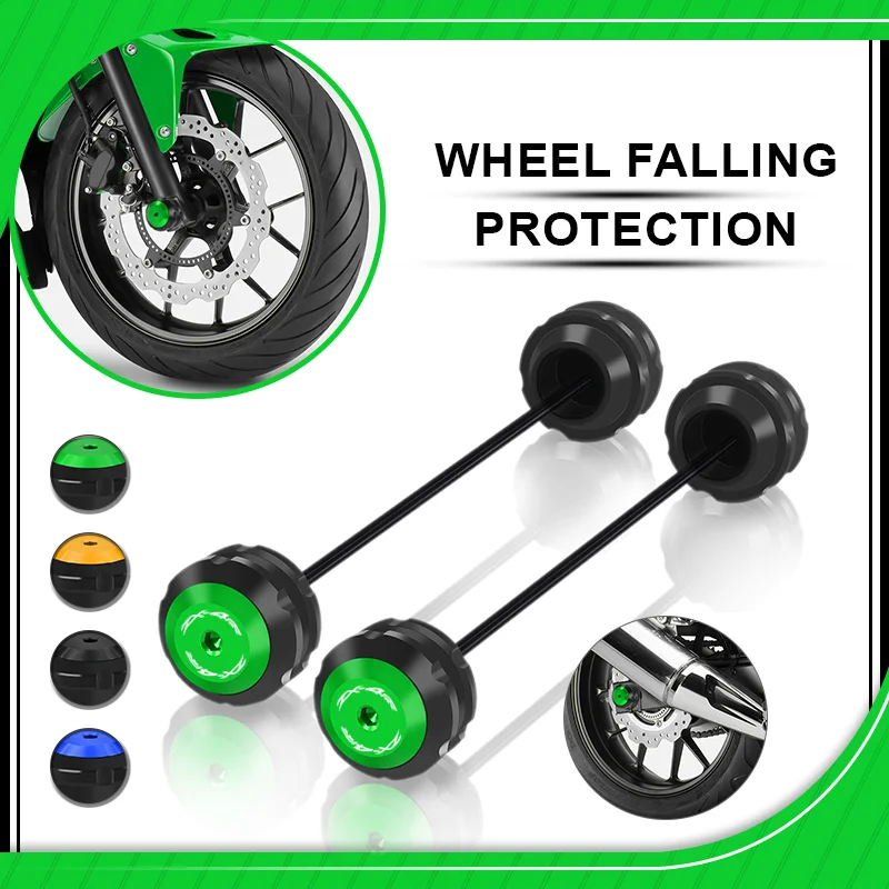 Falling Protector For ZX4R ZX4RR 2023-2024 Motorcycle Accessories Front Wheel Axle Fork  Crash Slider Pad Cap zx4r zx4rr