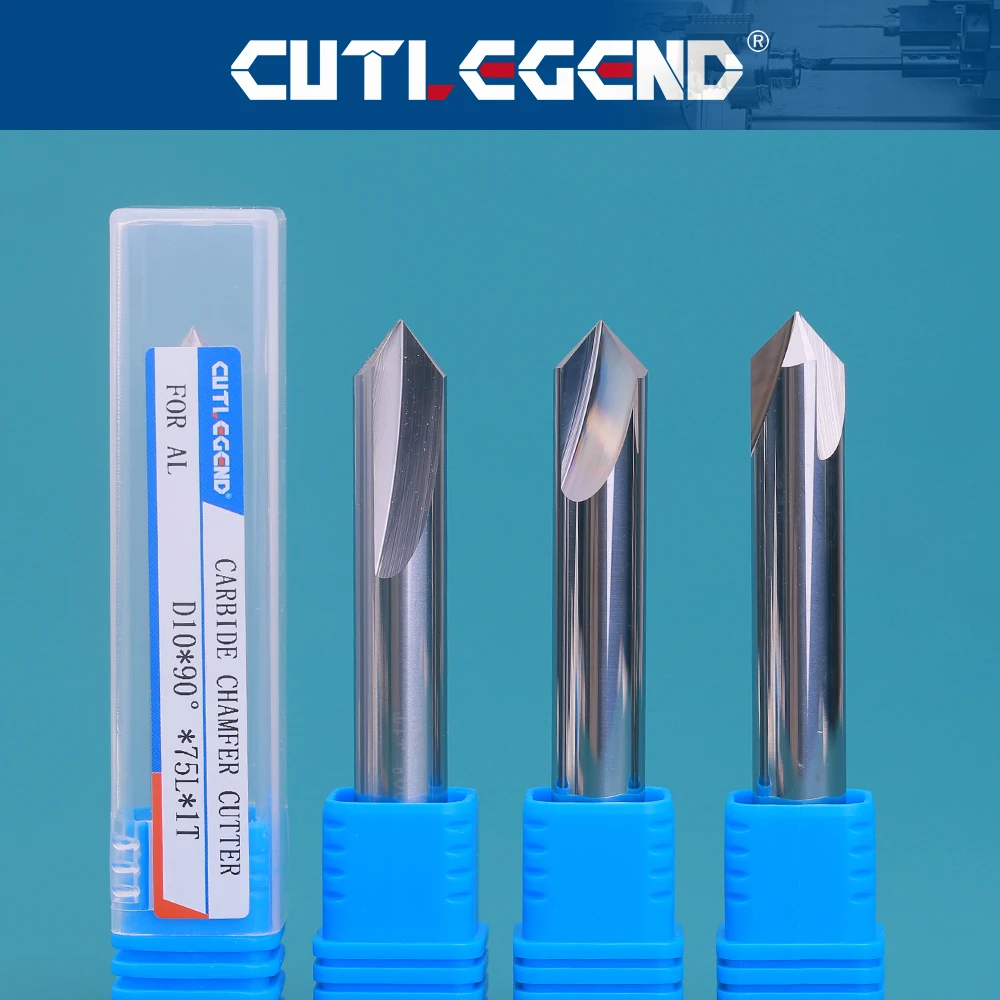 HRC55 1/2/3 Nuten Wolframstahl Hartmetall 90 ° Winkel-Fräser CNC-Fräserbit Gravurfräser Werkzeuge zum Entgraten – Detail 1