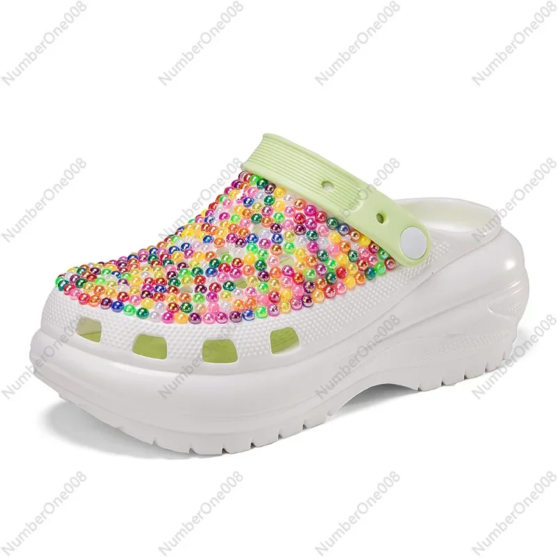 

Туфли на высоком каблуке с отверстиями, садовая обувь, модная эластичная обувь из ЭВА