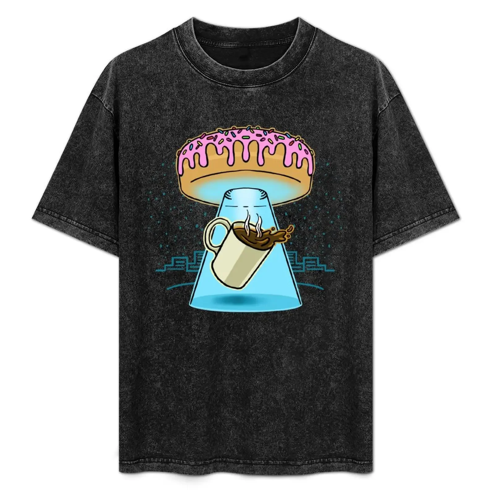 

Donut Spaceship Coffee T-Shirt vintage t shirts anime shirt funny shirt cotton blanks clothing for men