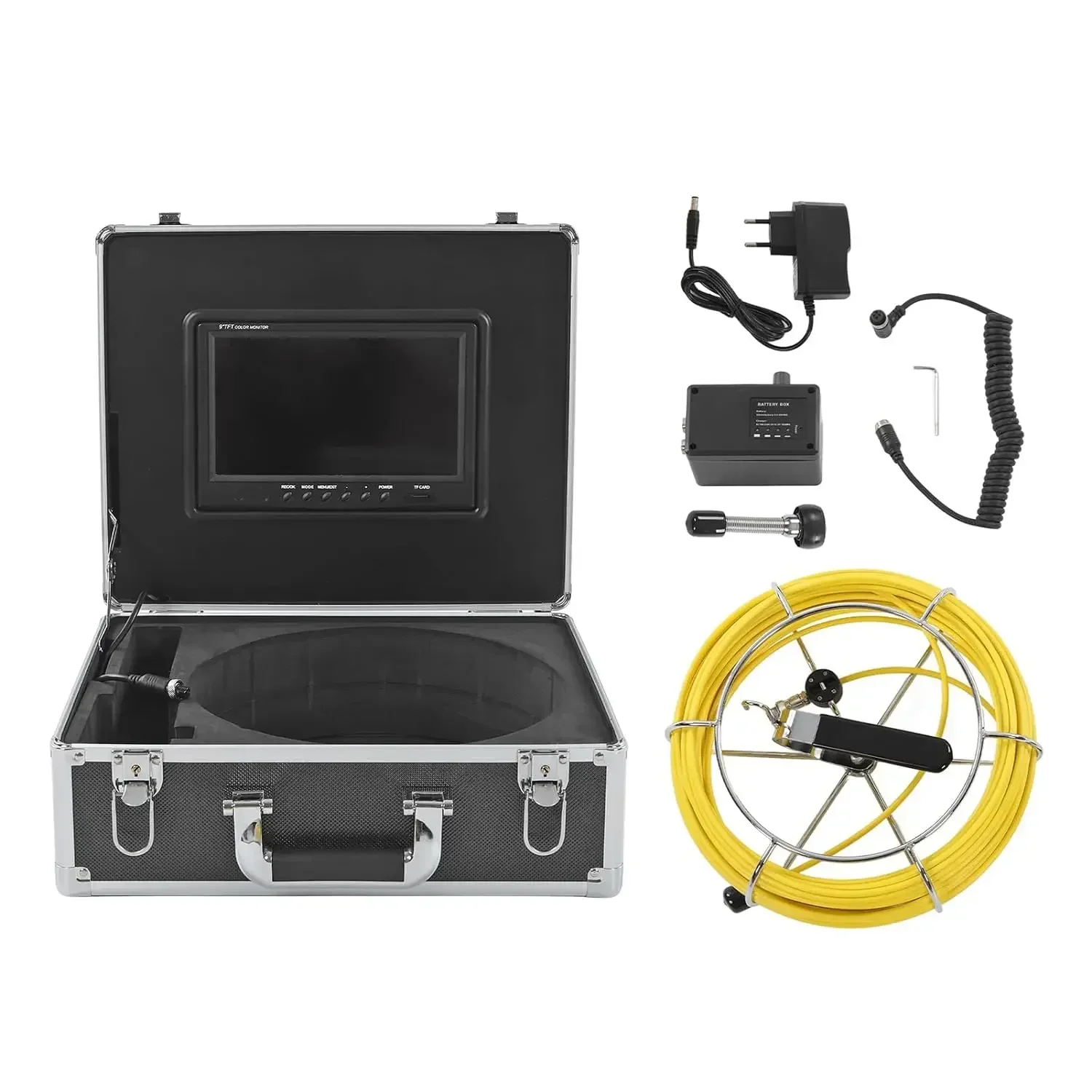 

9inch monitor HD 1080P Screen DVR 8GB Card IP68 20/30/50M Pipe Inspection Camera 18mm Drain Sewer Pipeline Industrial Endoscope