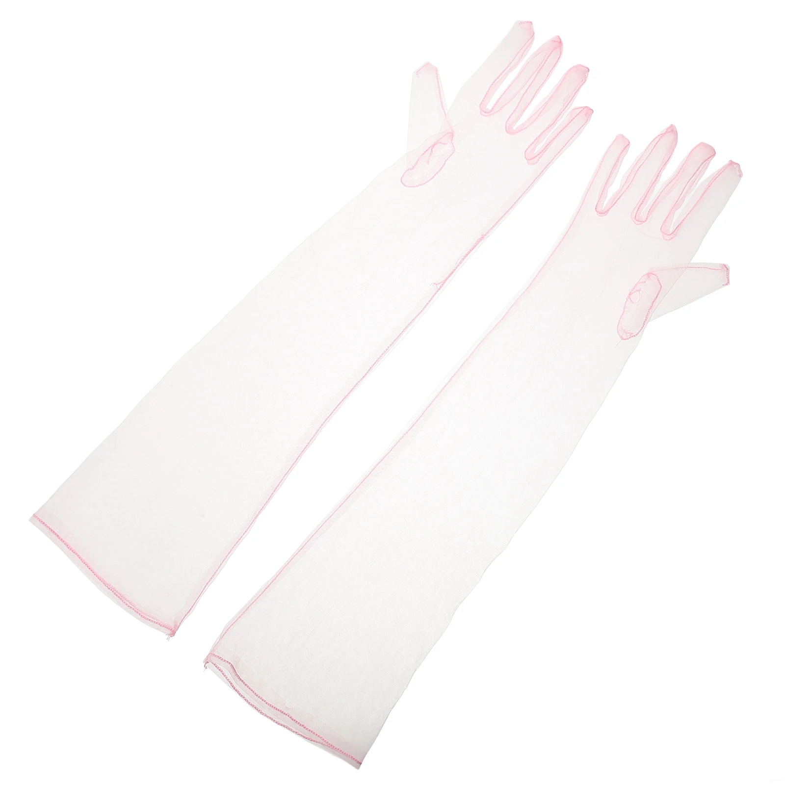 Guanti per abito da sposa Guanti da donna lunghi in pizzo trasparente senza dita Guanti da sposa per feste da sera Accessori per addio al nubilato Velo per servizio fotografico