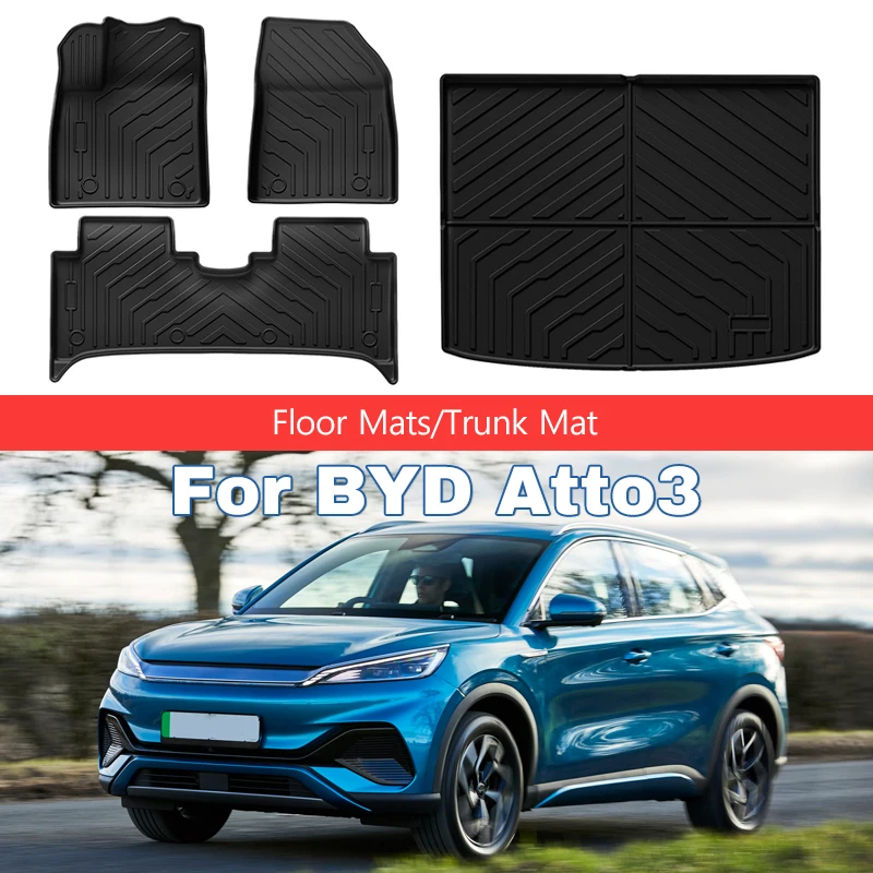 

Коврики для пола и багажника BYD ATTO 3 (левый/правый руль), всесезонные, водонепроницаемые, износостойкие, для лево- и праворульных автомобилей