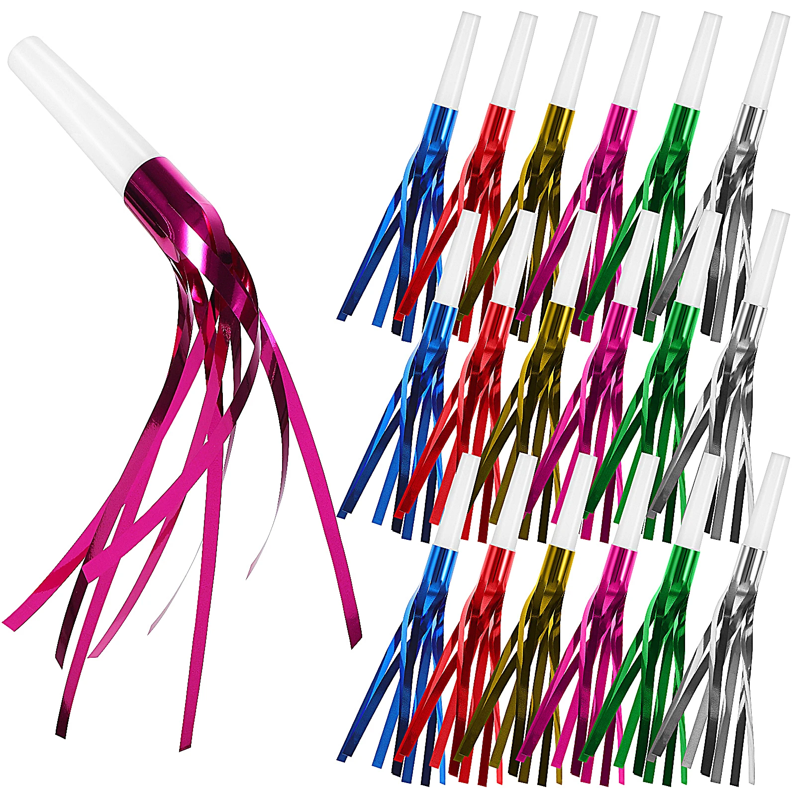 

24 Pcs Mixed Blowers Birthday Whistle Supplies Carnival Noisemakers Loud Horn Toys Kids Events Blowouts Instruments