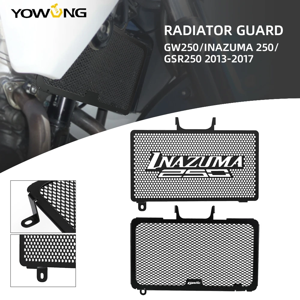 

Motorcycle For Suzuki GW 250 GW250 Inazuma GSR250 Inazuma 250 2013 2014 2015 2016 2017 CNC Radiator Grille Guard Cover Protector