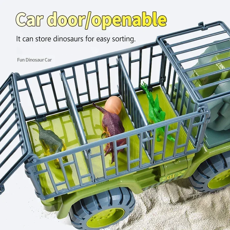 New Car Toy Dinosaurs Transport Car Dinosaur Carrier Truck Indominus Rex Jurassic World Dinosaurs Toys Christmas Gifts For Kids