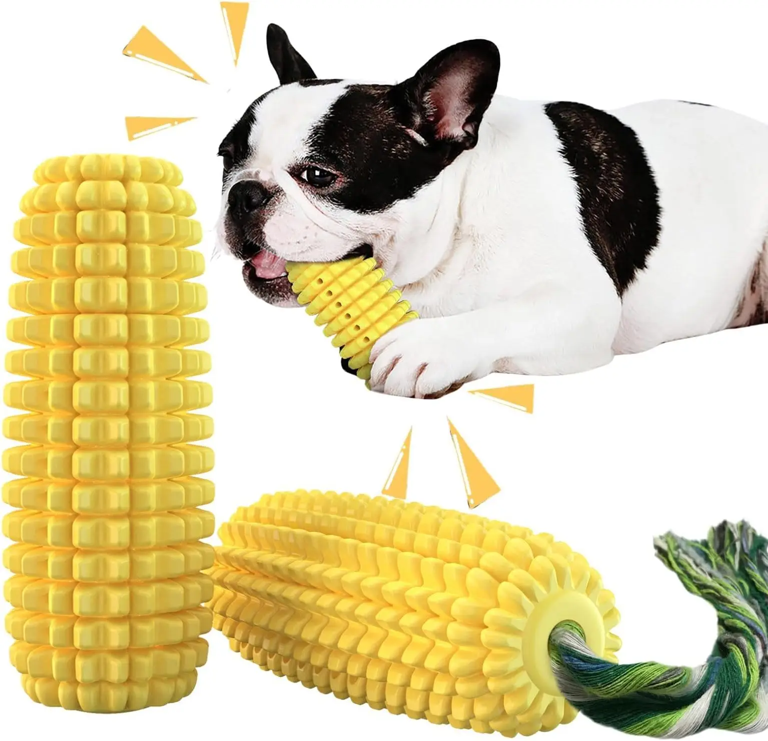 

Dog Chew Toys, Puppy Toothbrush Clean Teeth Interactive Corn Toys, Dog Toys Aggressive Chewers Meduium Large Breed
