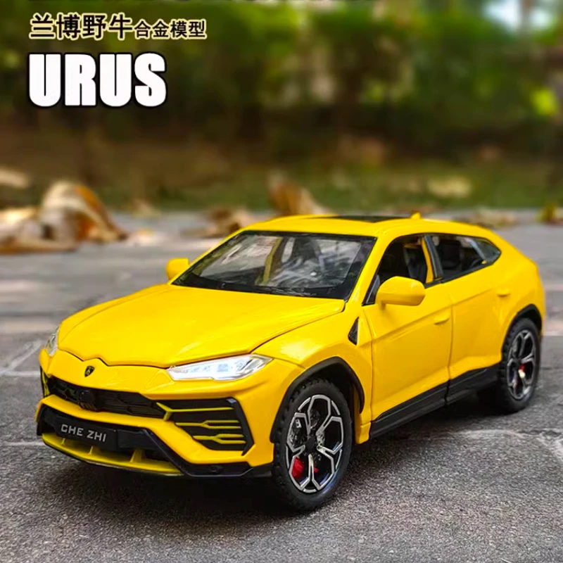 1:24 Lamborghini URUS SUV Alloy Sports Car Model Diecasts Metal Off-road Vehicles Car Model Sound and Light Kids Toys Gift A501