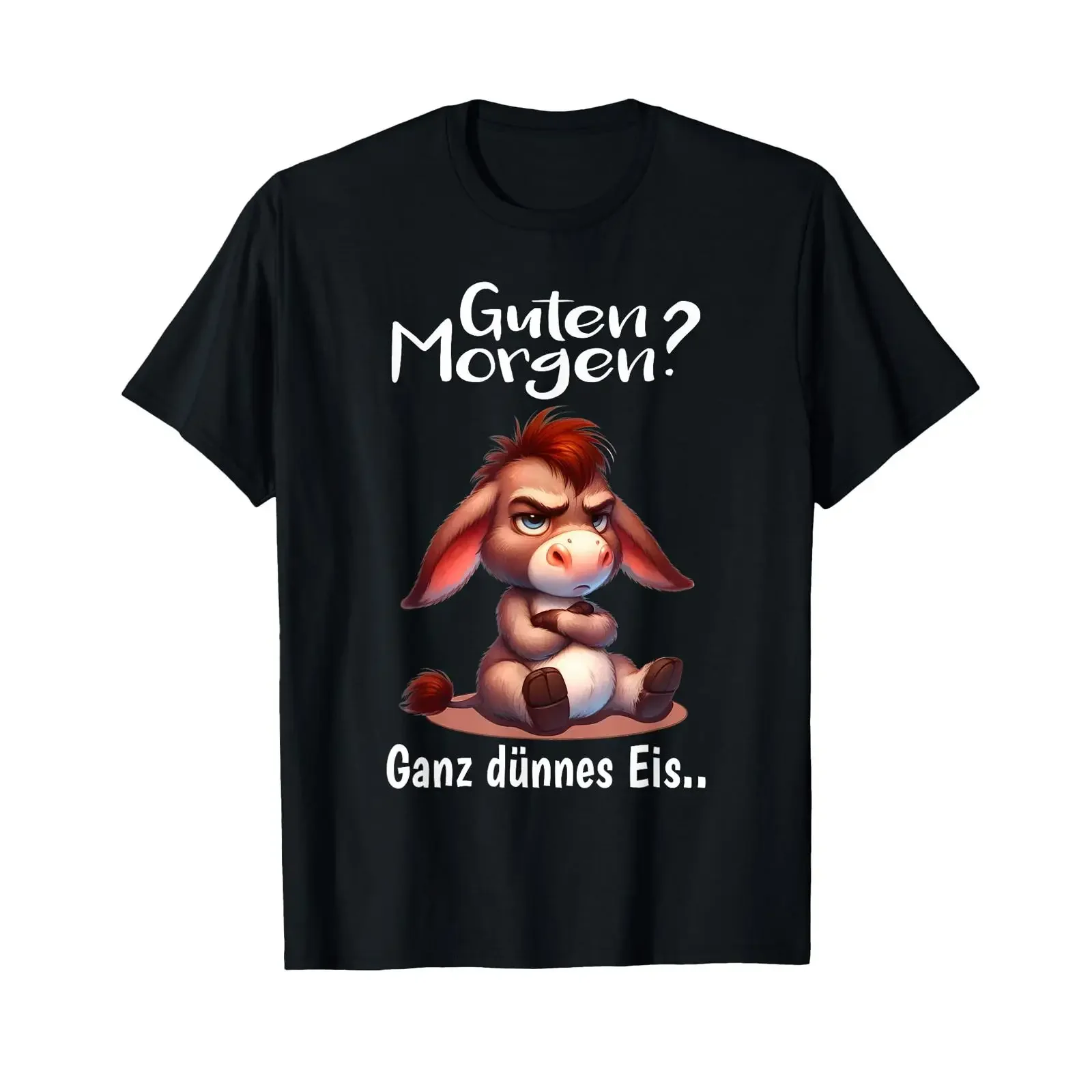 Slogan for Morning Grump Tired Late Sleeper Good Donkey T Shirt vintage Washed Slightly designer clothes streetwear fashion