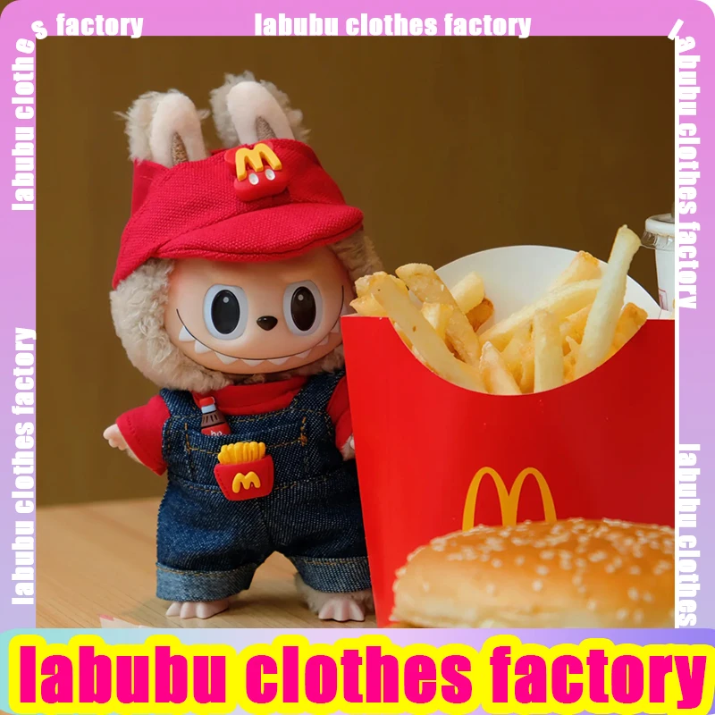 

[Clothes Only] For 17 cm labubu 3.0 v1/v2/v3 Doll Clothes Hats Labubu Clothing Set Casual Wear Accessories Dolls Accessories
