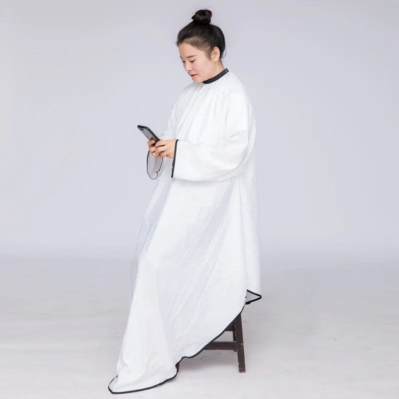 Customizable Logo Large Sleeve Hairdressing Apron For Salon Home Use Waterproof Hair Cutting Tool