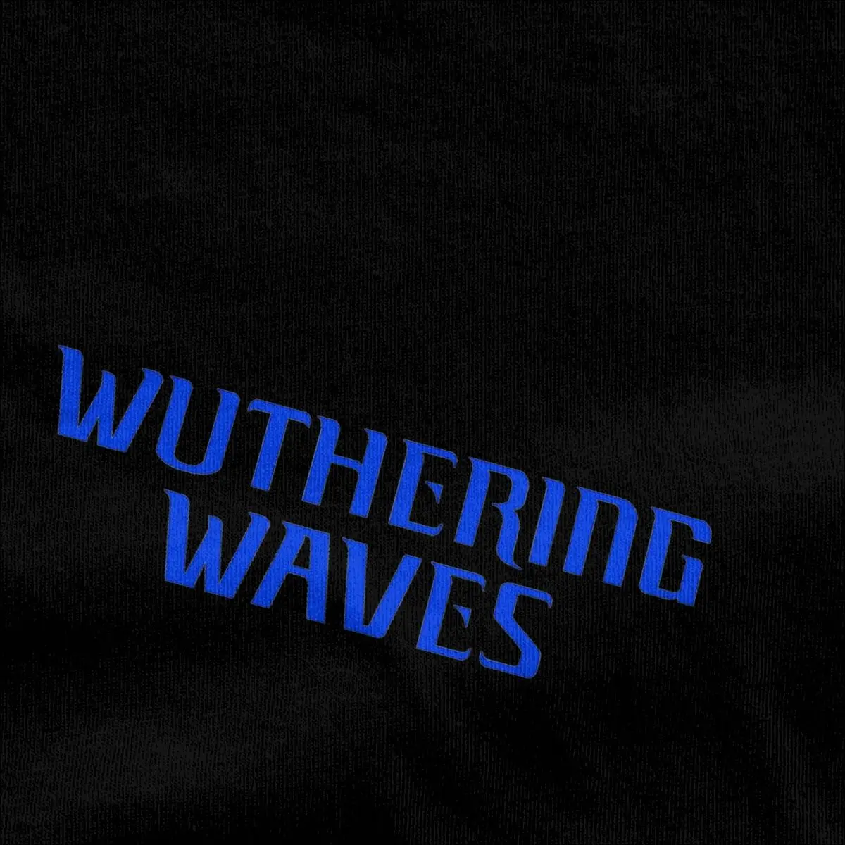 Vintage T-Shirt Wuthering Waves Cotton T Shirts Blue Letter Print Fashion Tee Shirt Men Summer Basic Design Short Sleeve Tops