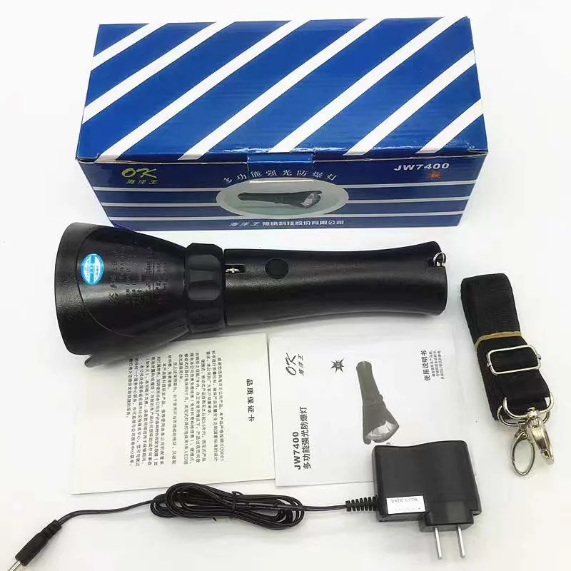 Ocean King JW7400 foldable strong light explosion-proof magnetic flashlight multi-function LED outdoor direct charging super