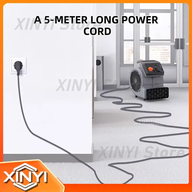 High-power Blower for Household Floor Cleaning Three Speed Adjustable Drying Machine for Home Garage Workshop