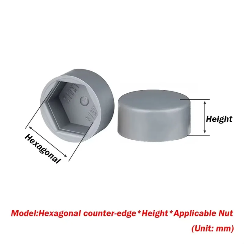 5~20Pcs Plastic Protective Cap M4 M5 M6 M8 M10 M12 M14 M16~M30 PE Nut Cap Cover Hexagonal Screw Decorative Cap Dust-Proof Cover