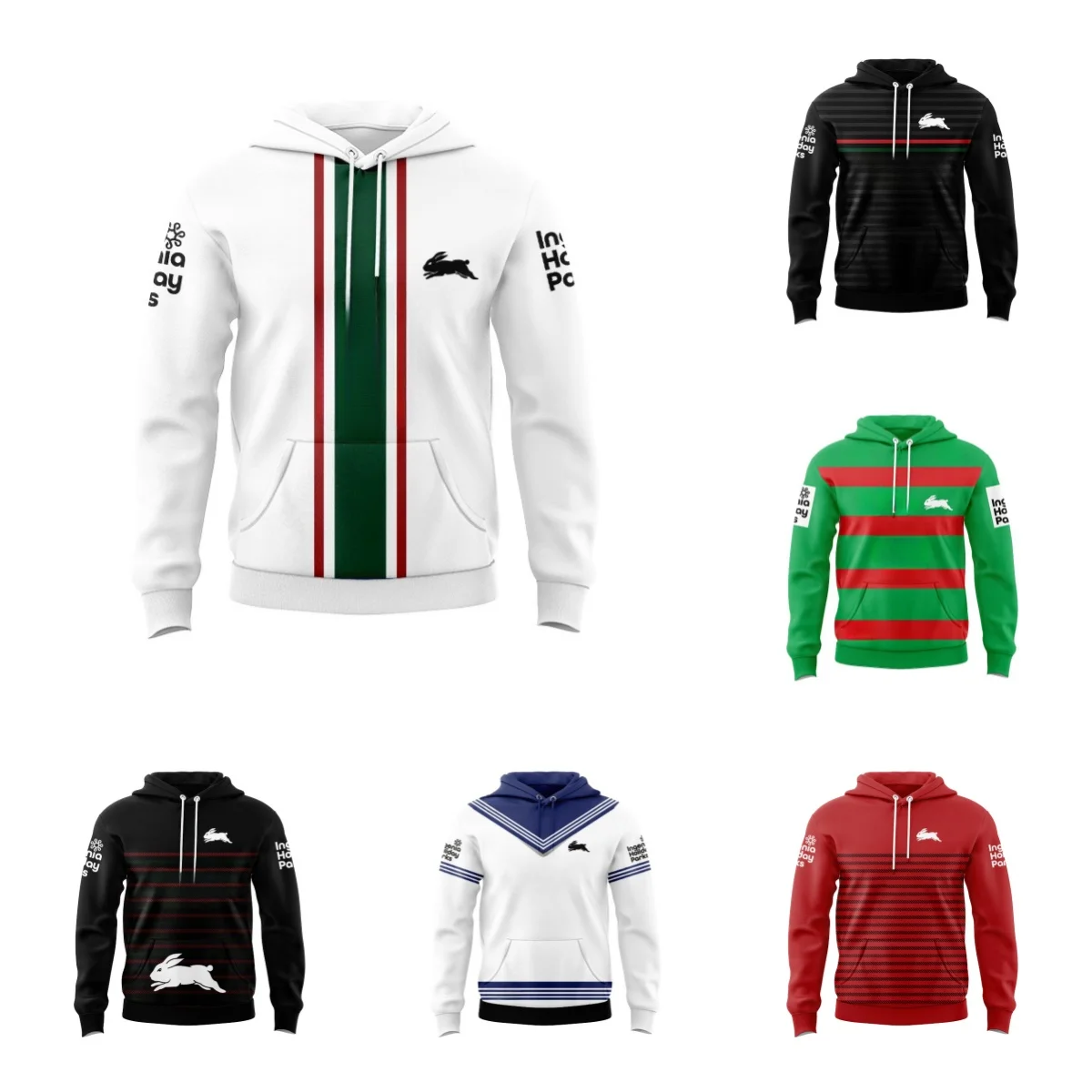 

HOODIE 2024 South Sydney Rabitos rugby shirt away men's jersey(Custom name and number )