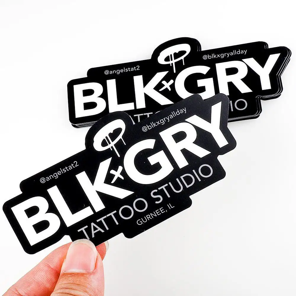 

Customized Irregular Die-cut Individual Package Logo Name Stickers Durable Waterproof Vinyl Color Labels