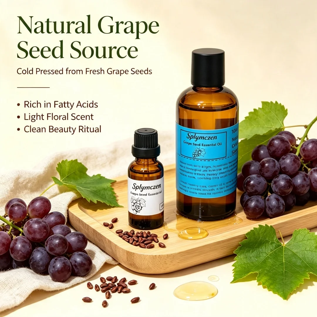 100ml/20ml Grape Seed Carrier Oil Natural Unscented Base Oil DIY Fragrance Blending Cold Soap Making Electric Aroma Diffuser Oil