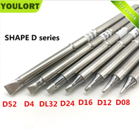 SHAPE D series T12-D52 D4 T12-DL32 D24 D16 T12-D12 D08 T12 Series Iron Tip For FX951 STC AND STM32 OLED Soldering