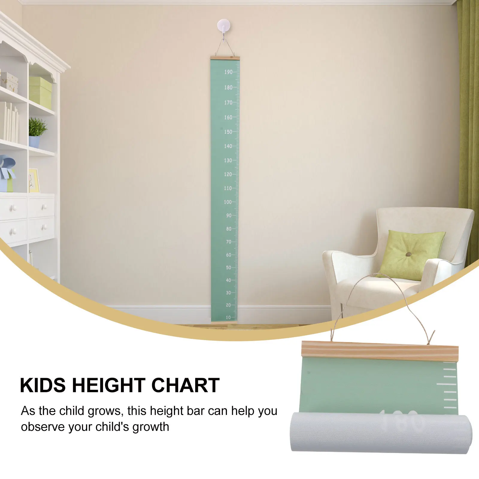 

1pc Height Removable Removable Height Ruler Wall Hanging Measurement Growth Chart For Home Decor Bedroom Wall Sticker