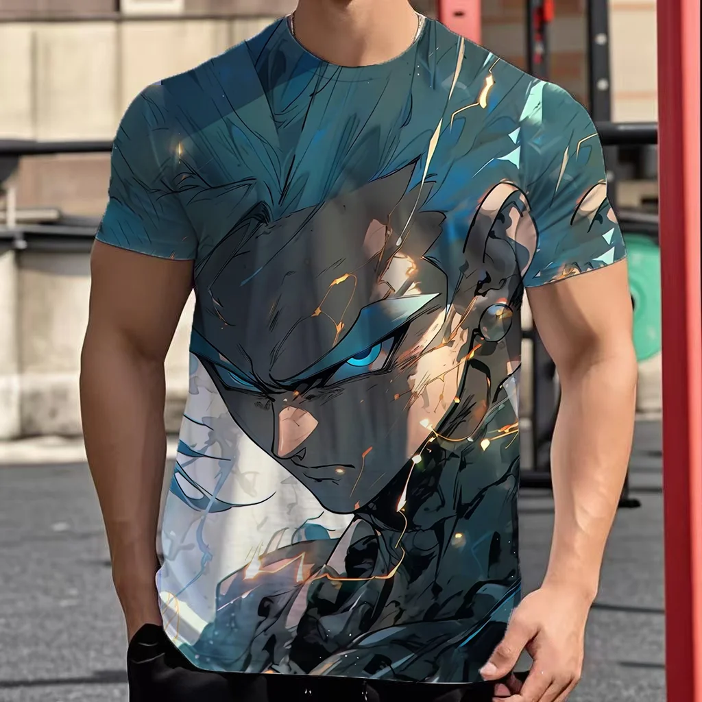 

Essentials Dragon Ball Z T-shirt Men 2025 Men's Vegeta Goku Oversized Shirts Hip Hop Clothing Harajuku Style Trend Tops Fashion