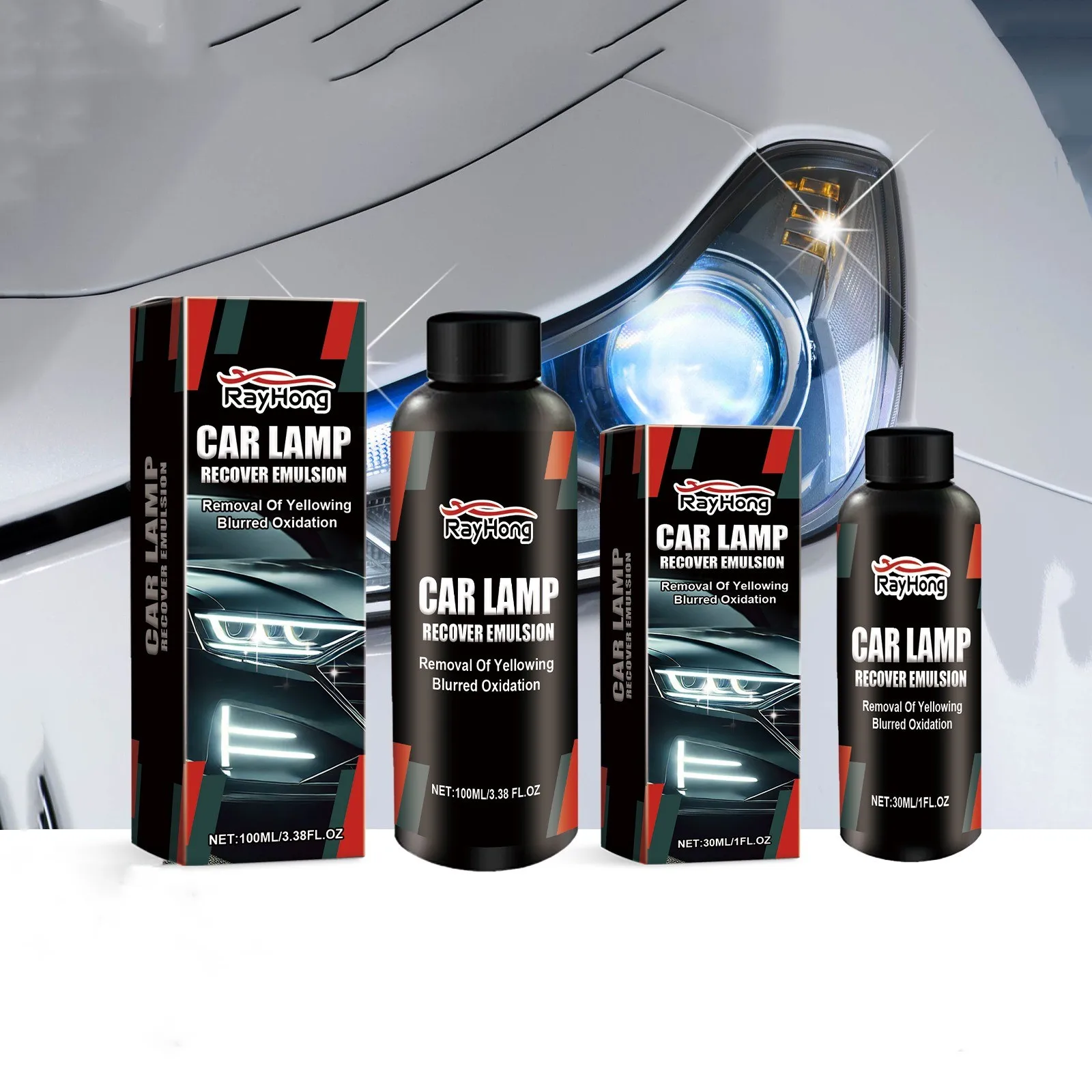 Car Headlight Polishing Agent Scratch Remover Repair Fluid Headlight Renewal Polish And Maintenance Liquid Kit Auto Accessories