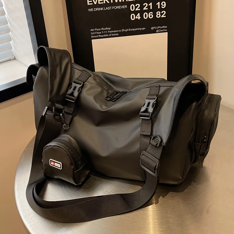 

Large Waterproof Gym Bag - Sporty Crossbody Backpack for Men Women, Fashion Travel Fitness Shoulder Bag