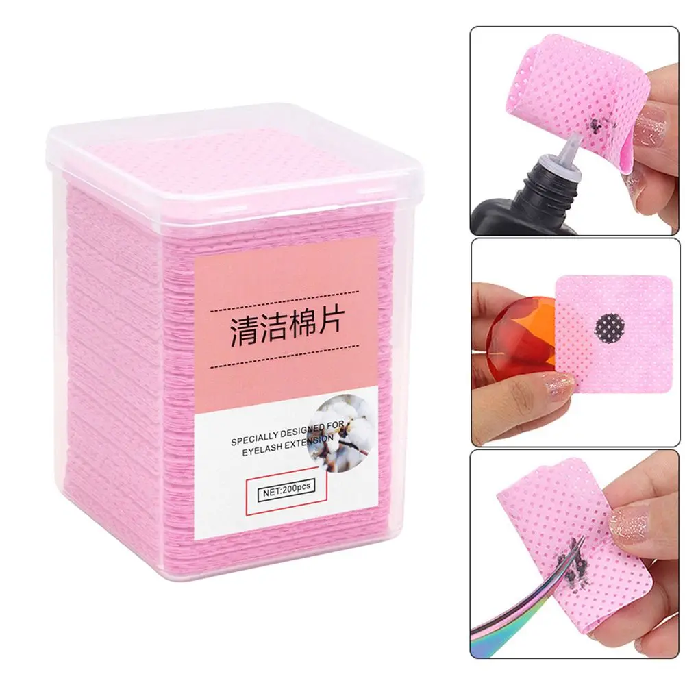 Portable Nail Polish Remover UV Gel Makeup Tools Remover Cotton Nail Tips Cleaner Lash Glue Remover Pad Eyelash Cotton Wipes