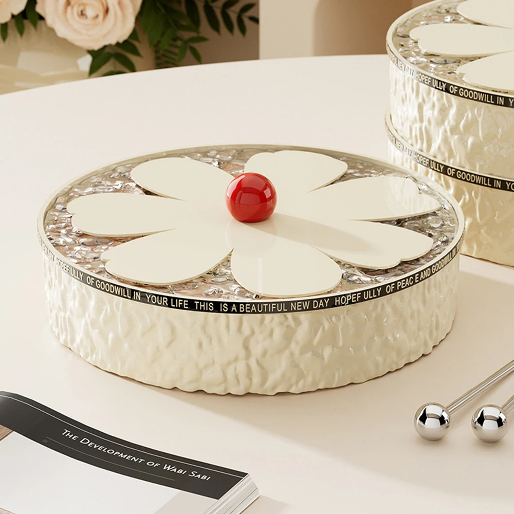 1/2/3 Layer Fashion Fruit Plate With Cover Durable Candys Nuts Storage Box For Family Gatherings