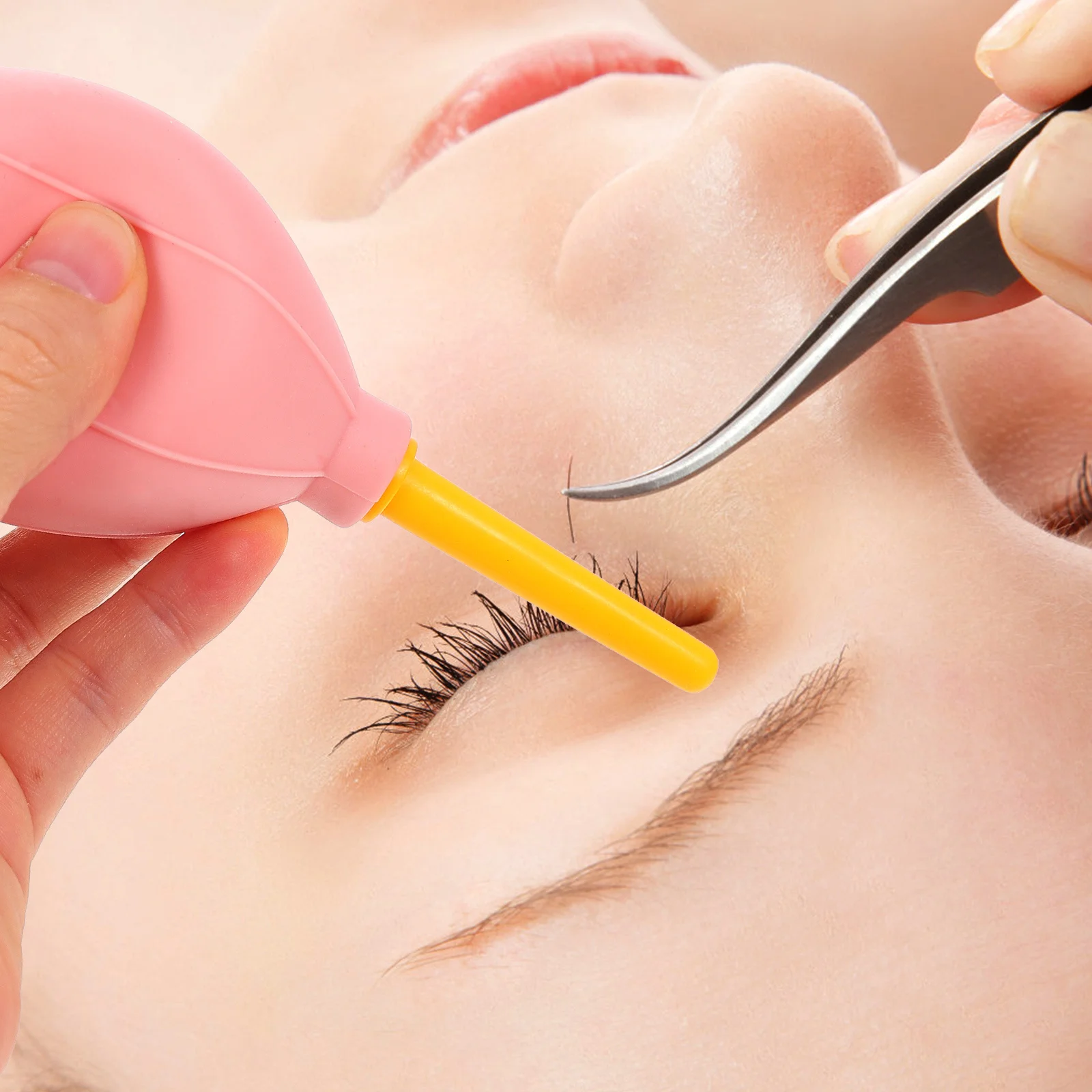 

5Pcs False Eyelash Dryer Air Blower Compact Portable Eyelash Glue Drying Tool Salon Personal Dust Cleaning Tool