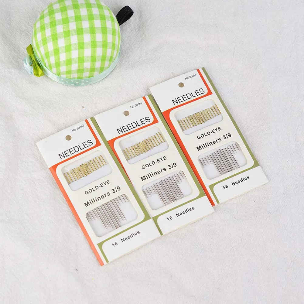 Easy Thread Large Eye Hand Sewing Needles Versatile Easy Thread Large Eye Self Threading 16 Pcs Note Multipurpose