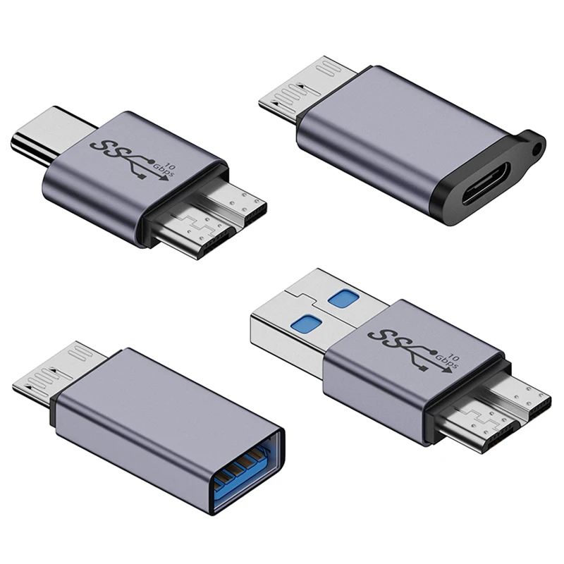 

USB TYPE-C To Micro B HDD Adapter USB3.1 Gen2 10Gbps 7.5W Micro B to USB C 3.1 Adapter for Hard Drive Cable External SSD HDD