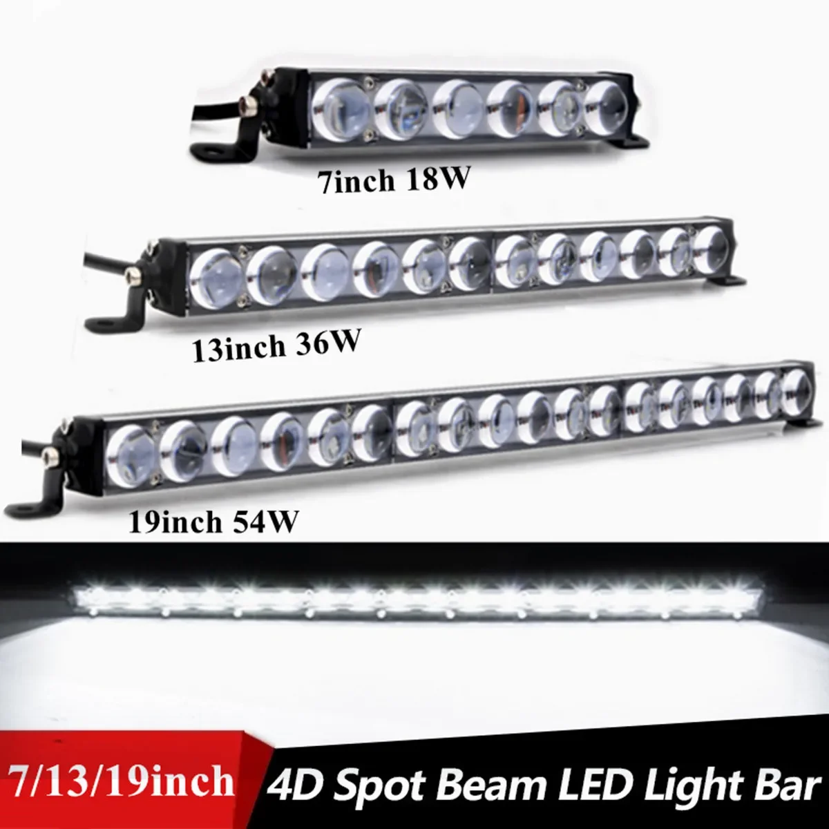 Slim 4D Lens LED Light Bar 7