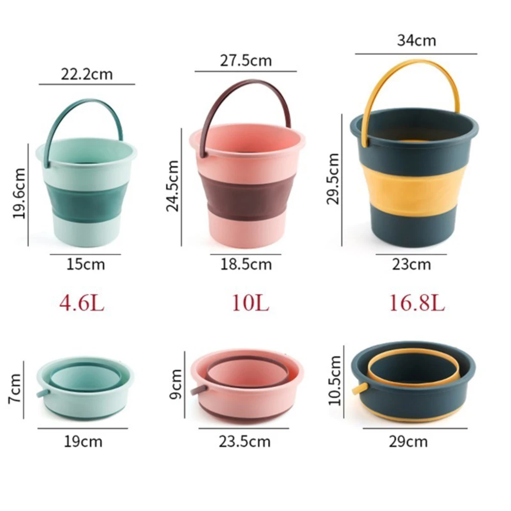 

4.6-16.8L Portable Foldable Bucket Basin Tourism Outdoor Cleaning Fishing Camping Car Washing Mop Space Saving Buckets FUT195