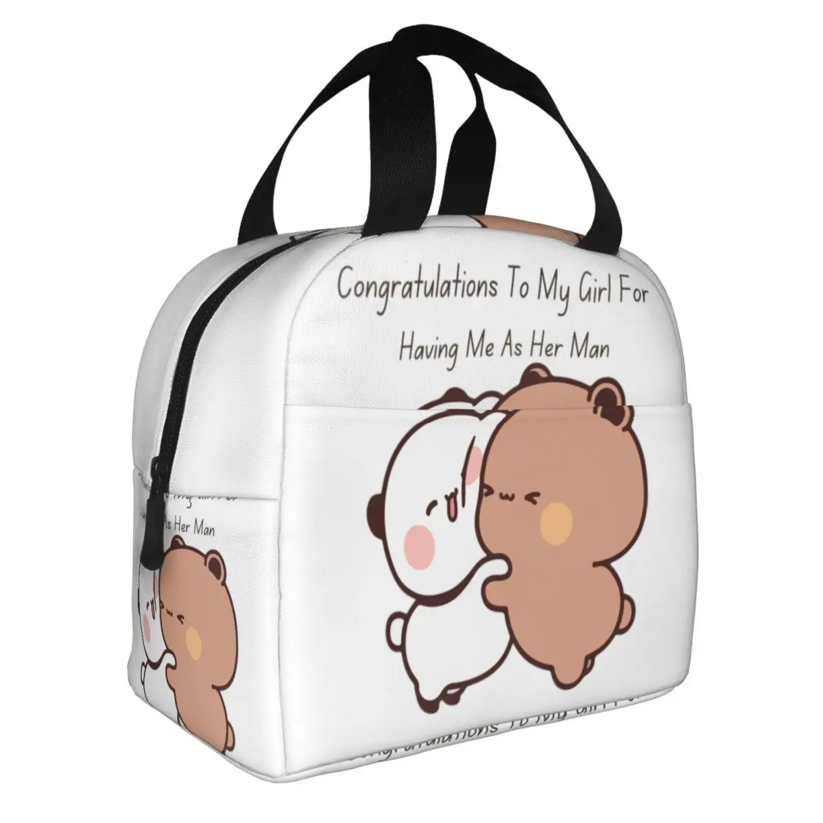 Panda Bear And Brownie BUBU DUDU Couple Insulated Lunch Bag for Women Waterproof Cooler Thermal Lunch Tote office Work School