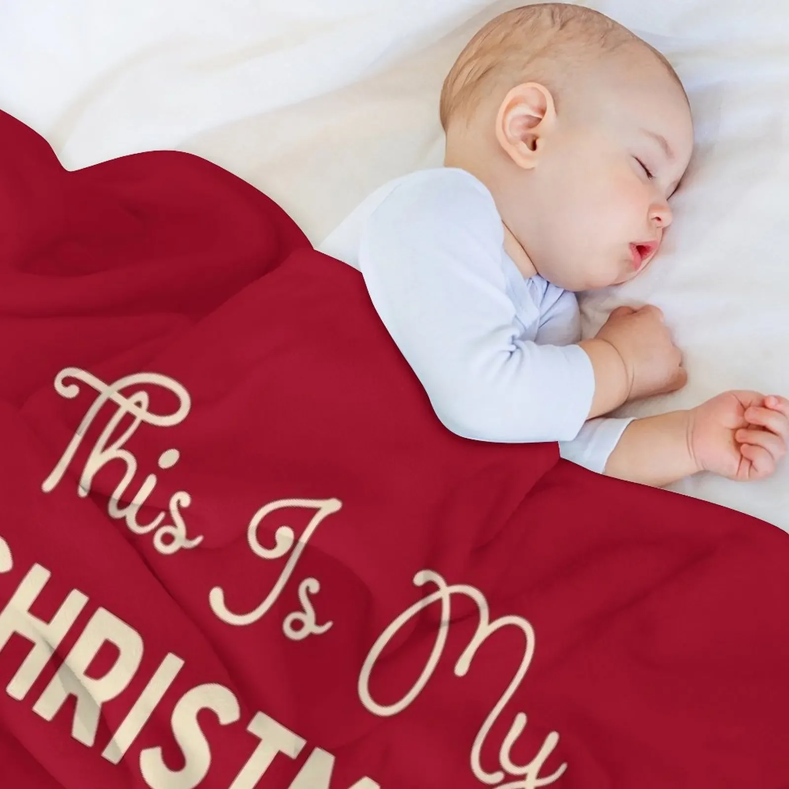 This is My Christmas Movie Watching Blanket, Cute Throw Blanket Soft Big Polar Sleeping Bag manga Blankets