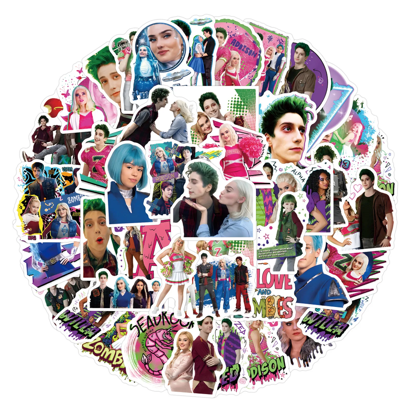 55 個映画ゾンビ 3 ステッカーデカール子供のおもちゃ DIY ラップトップ漫画荷物オートバイ電話スケートボード車カップクールステッカーギフト