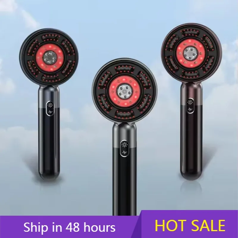 

YTYIN Electric Scalp Massage Brush Anti Hair Loss Scalp Massager Brush Hair Growth Applicator Electric Led Light Hair Oil Comb