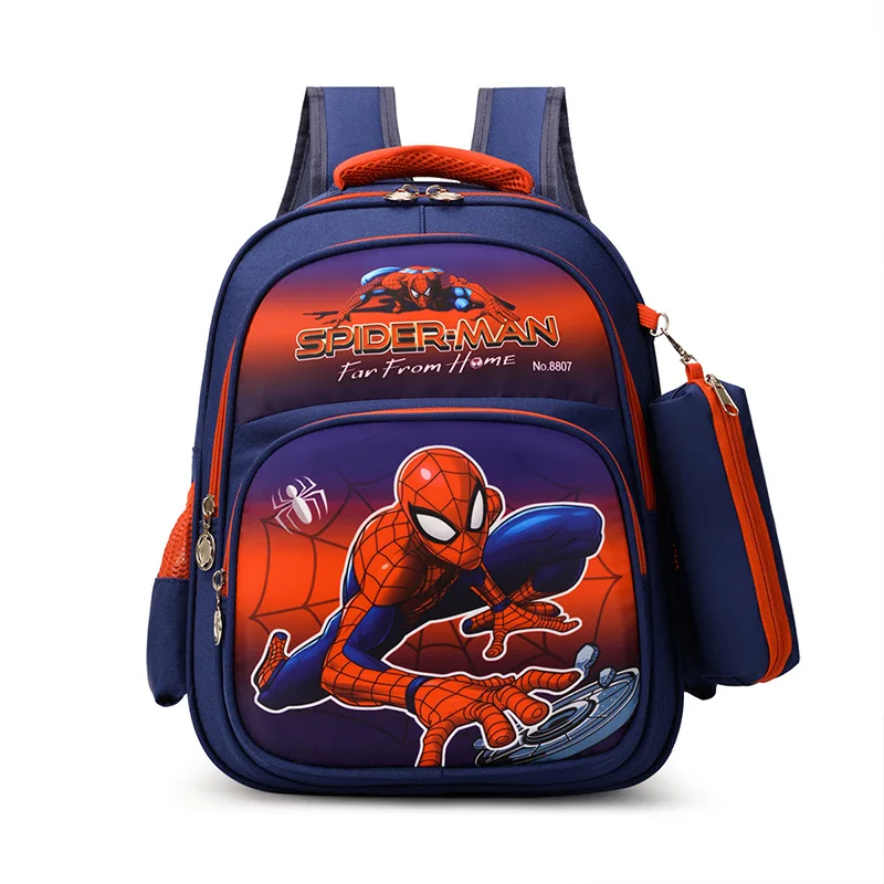 Marvel Spider Man Backpack Children\'s Bags Waterproof Spiderman School Bag Inclined Shoulder Bag Travel School Knapsack Kid Gift