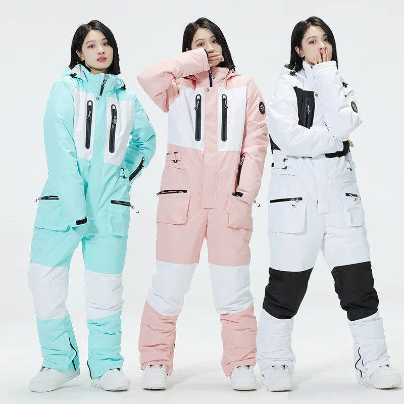 Ski Suit Men's and Women's Suits New One-piece Single-board Double-board Warm Snow Suit Ski Pants