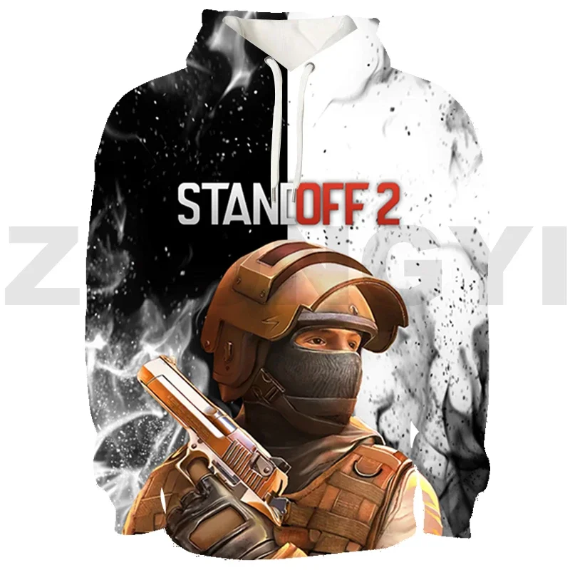 3D Standoff 2 Hoodies for Men Anime Clothes Shooting War Game Printed Pullovers Harajuku Sweatshirts Women Standoff 2 Tracksuit